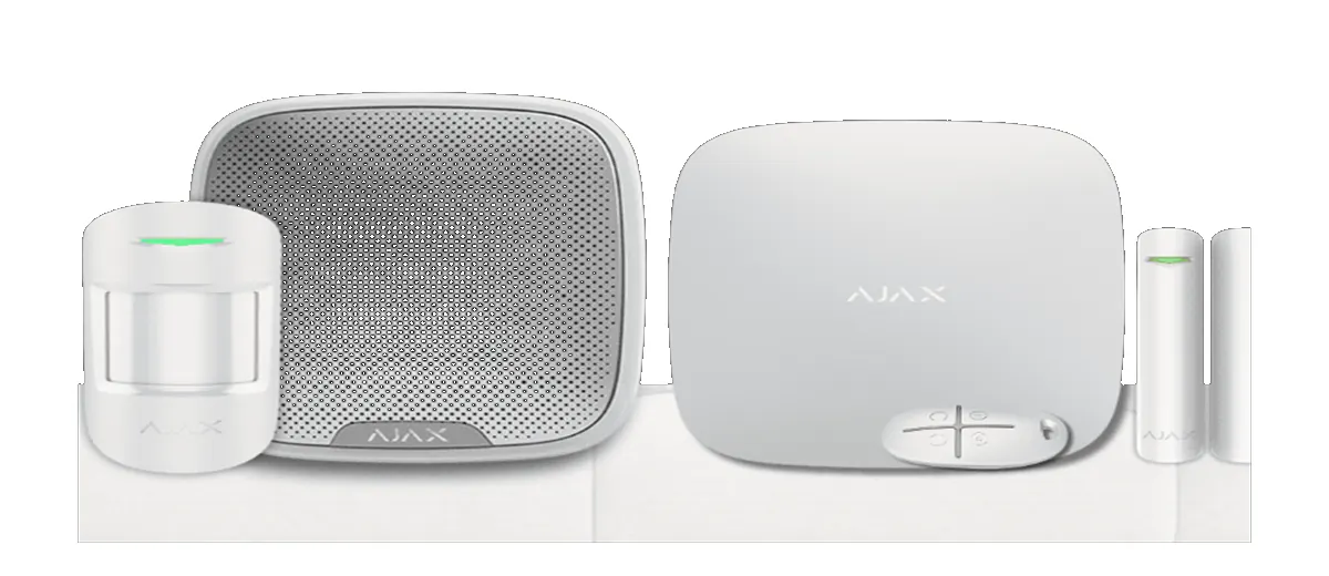 KIT 4G BASIC AJAX con Hub 4G, sensor de movimiento y sensor de apertura